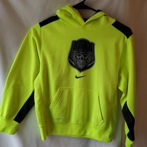 NIKE boys neon dri-fit football hoodie size Medium